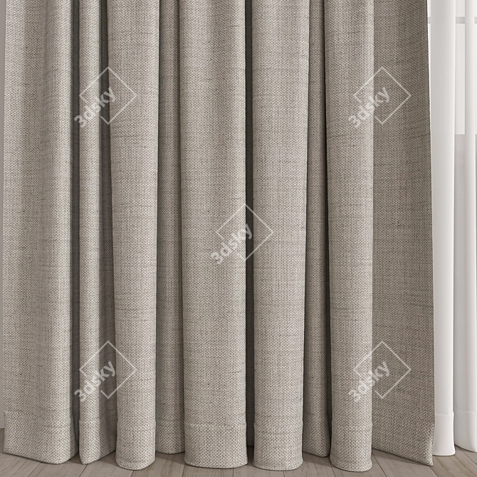 Versatile Curtain Model for Vray and Corona 3D model image 2