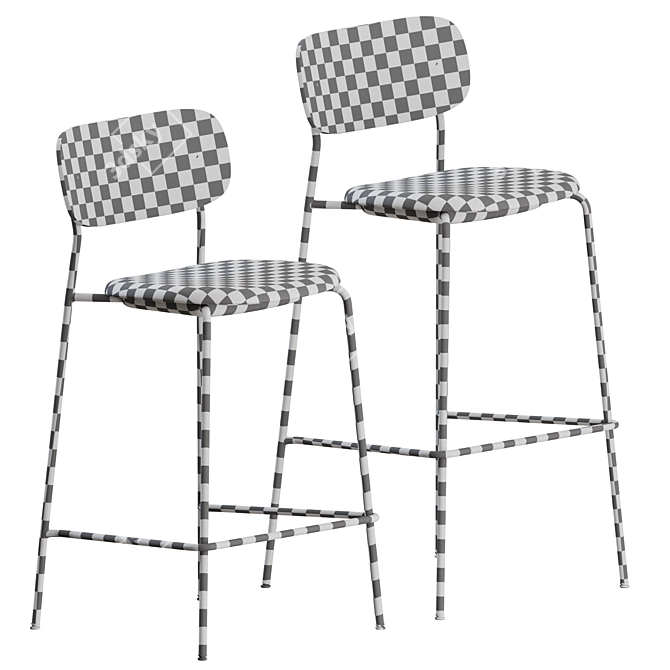 Menu Co Upholstered Bar Stools - Set of 2 3D model image 2