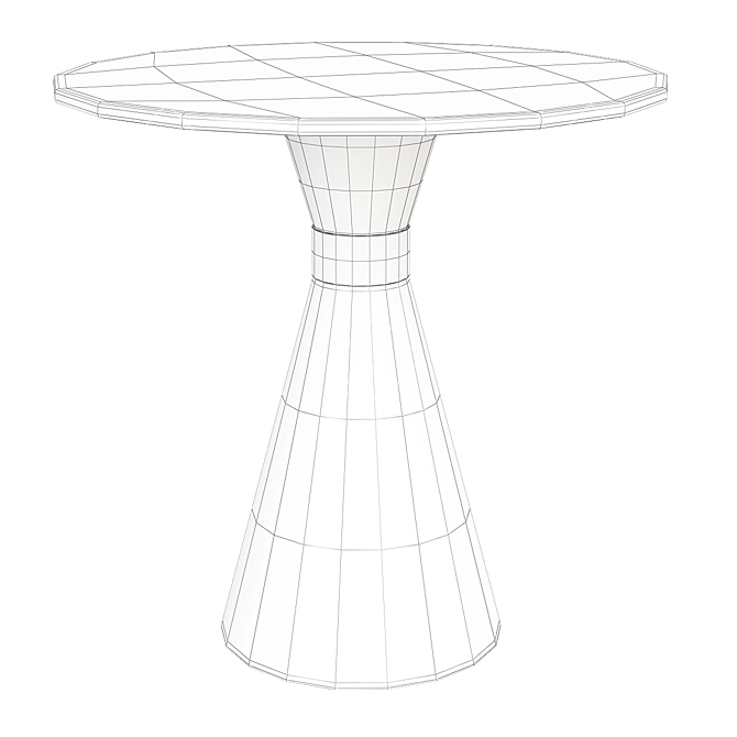 Modern Denali Accent Table 3D model image 2