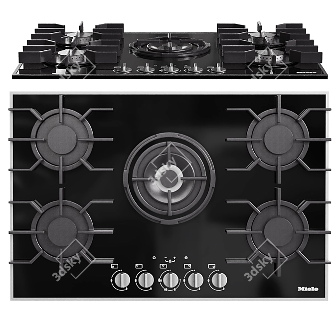 Miele Kitchen Collection: Oven, Coffee Maker, Gas Hob & Hood 3D model image 2