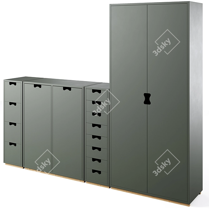 SNOW F High Cabinet - Stylish Storage Solution 3D model image 1