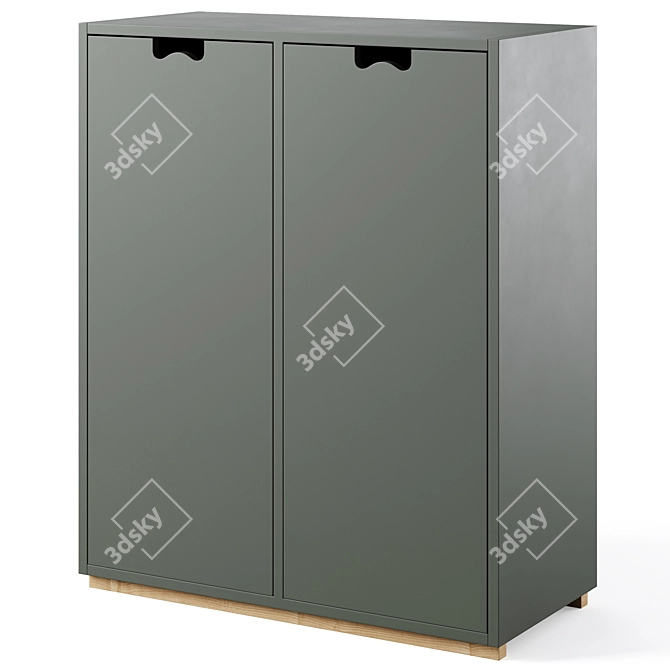 SNOW F High Cabinet - Stylish Storage Solution 3D model image 3