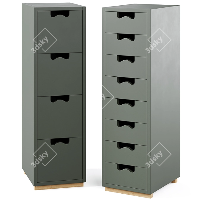 SNOW F High Cabinet - Stylish Storage Solution 3D model image 4