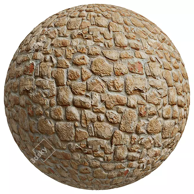 Seamless Stone Covering Texture 3D model image 2