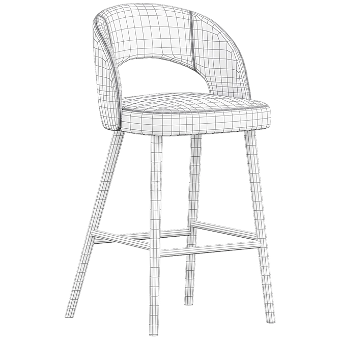 LV 102 Modern Stool 3D model image 4