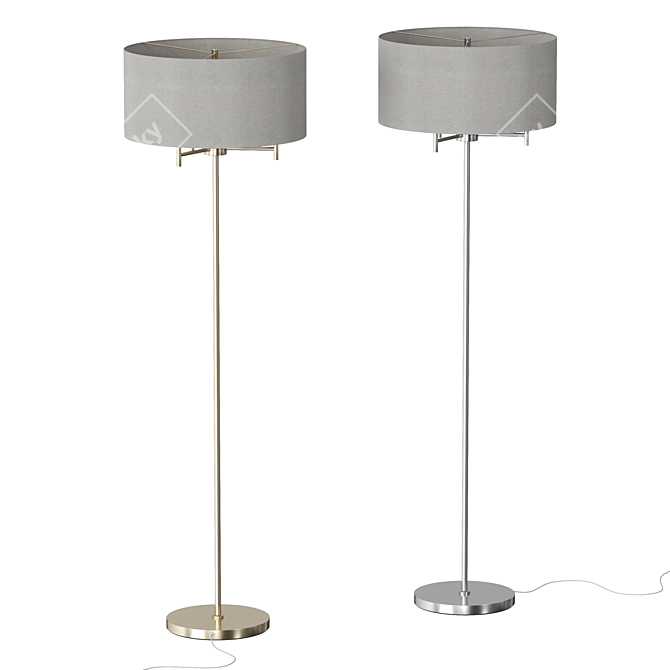 Elegant Fleur Floor Lamp 3D model image 2