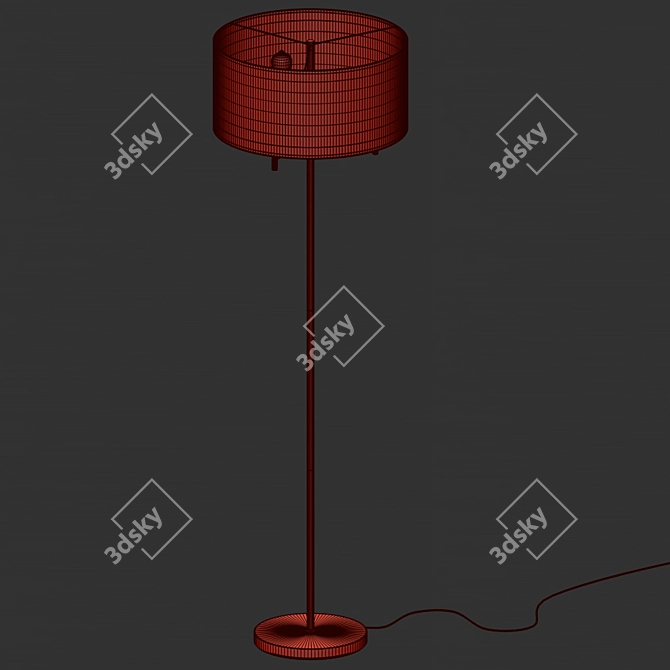 Elegant Fleur Floor Lamp 3D model image 4