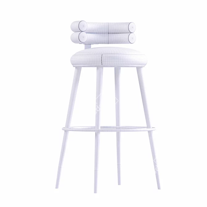 Modern Upholstered Bar Chair 3D model image 4