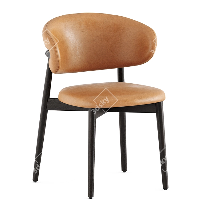 Elegant Oleandro Chairs by Calligaris 3D model image 3