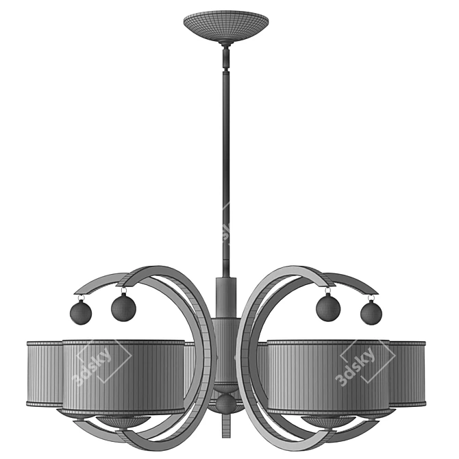 Hinkley Monaco Chandelier: Elegant Lighting Solution 3D model image 2