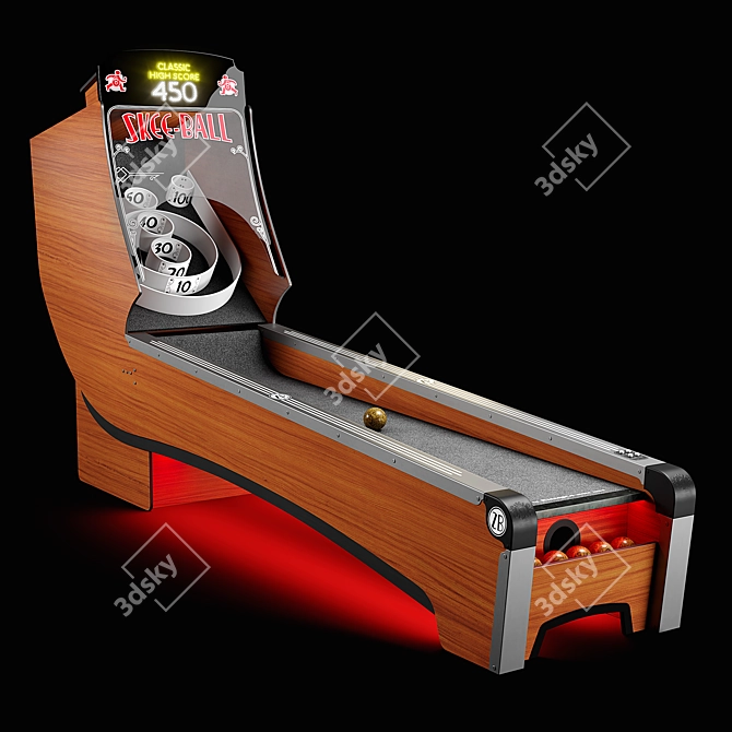 Premium Home Arcade Skee-Ball 3D model image 1