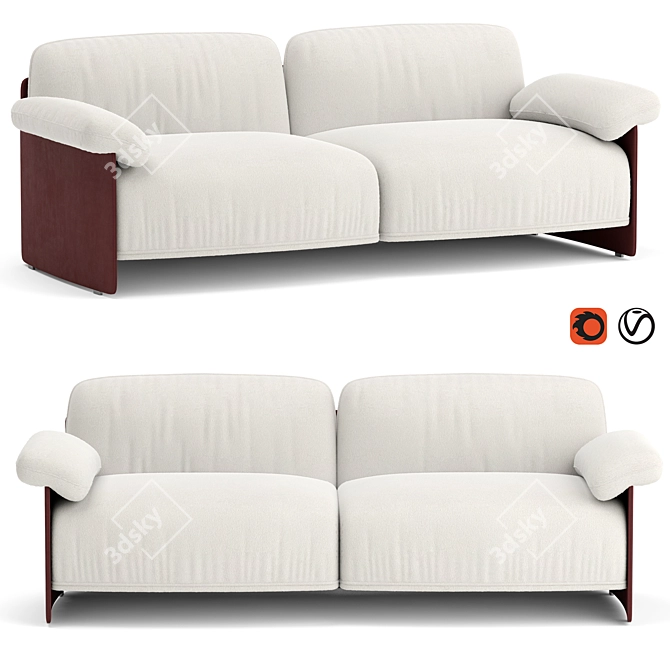 Elegant Wittmann Marlow Sofa 3D model image 1