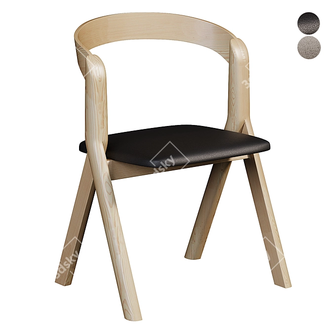 Modern Diverge Chair: Sleek Design 3D model image 1