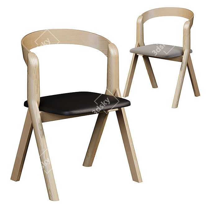 Modern Diverge Chair: Sleek Design 3D model image 3