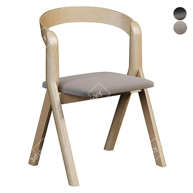 Modern Diverge Chair: Sleek Design 3D model image 6