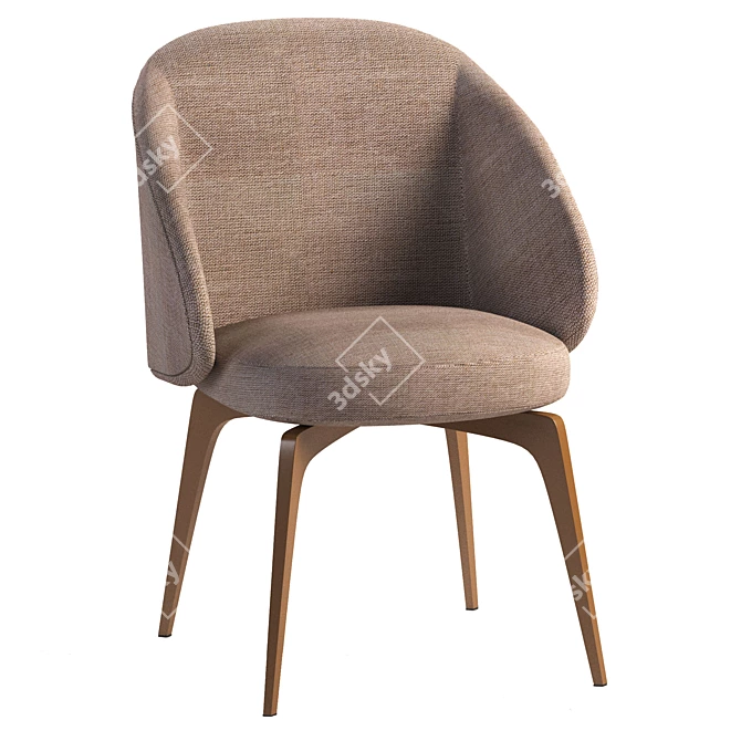 Amara Upholstered Side Chair - Versatile and Stylish 3D model image 1