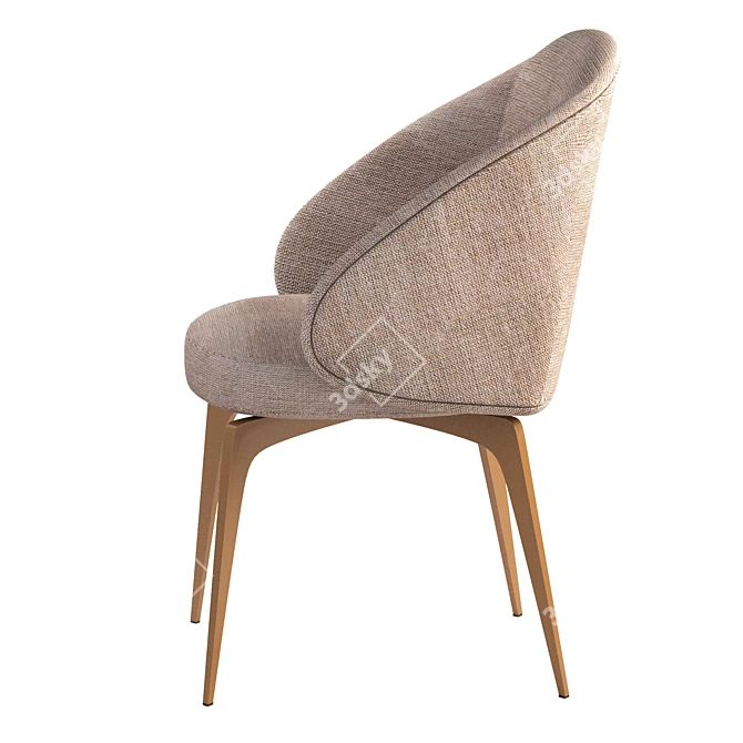 Amara Upholstered Side Chair - Versatile and Stylish 3D model image 2