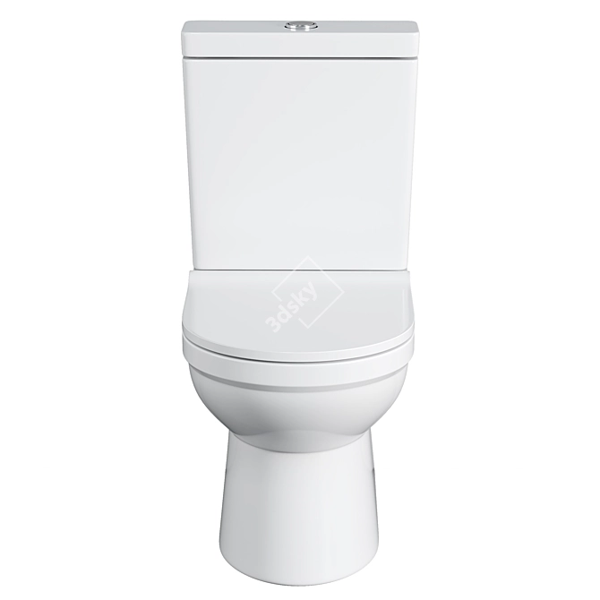 Space-Saving STWORKI Rotenburg Toilet 3D model image 2