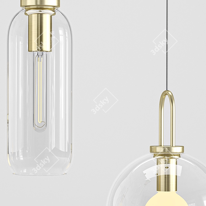 Elegant Pendant Light - Lampatron Gauss 3D model image 2