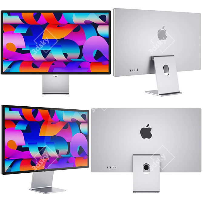 Sleek Apple Studio Display 3D model image 1