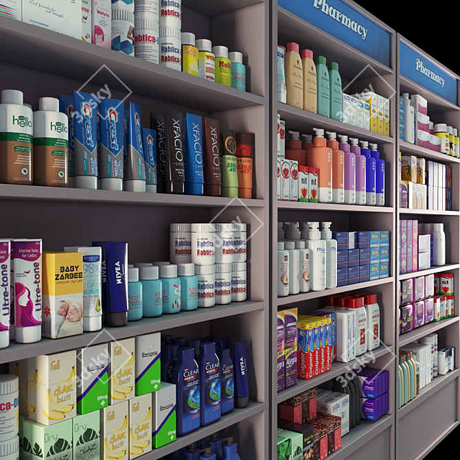 MedicoDisplay: Pharmacy Pack 3D model image 4