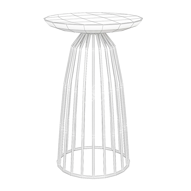 Modern Wire Basket Coffee Table 3D model image 2