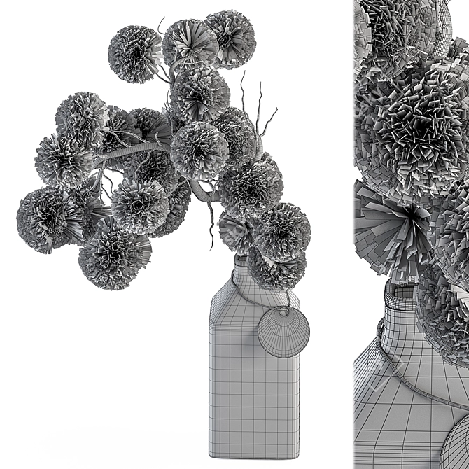 Stirlingia Dried Plant Bouquet 3D model image 4