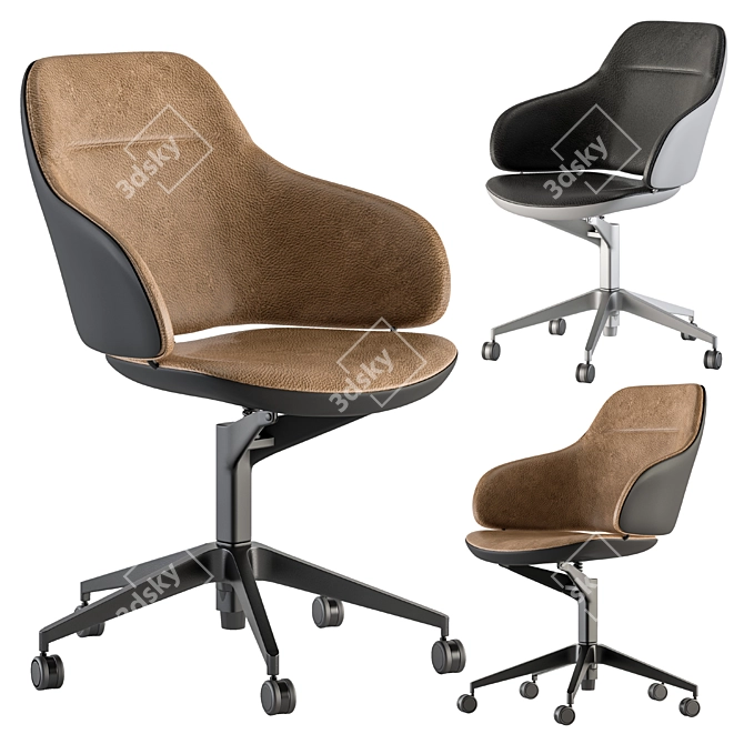ErgoFlex Office Chair Set 3D model image 1