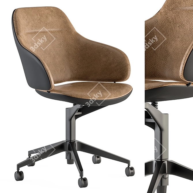 ErgoFlex Office Chair Set 3D model image 3