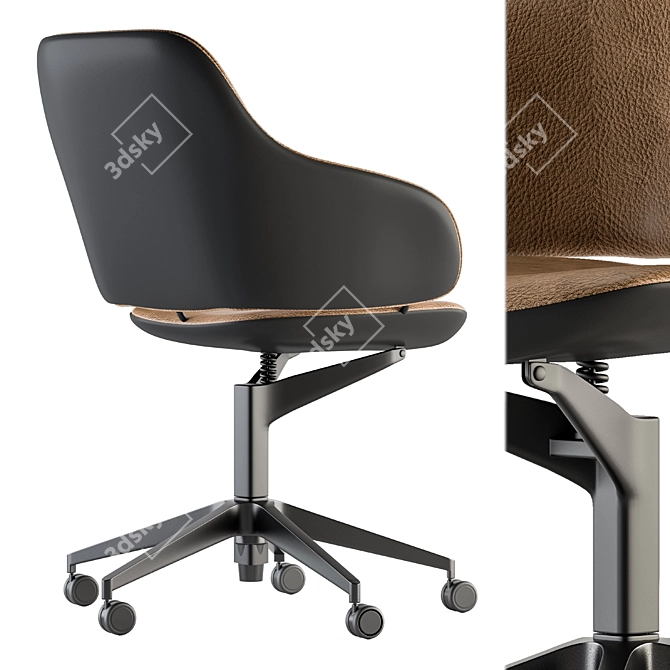 ErgoFlex Office Chair Set 3D model image 4