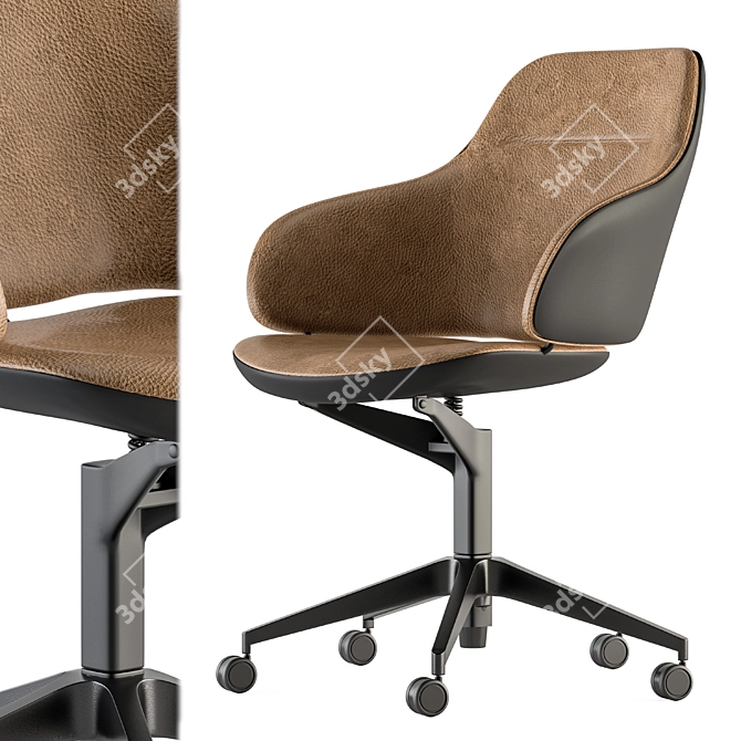 ErgoFlex Office Chair Set 3D model image 5