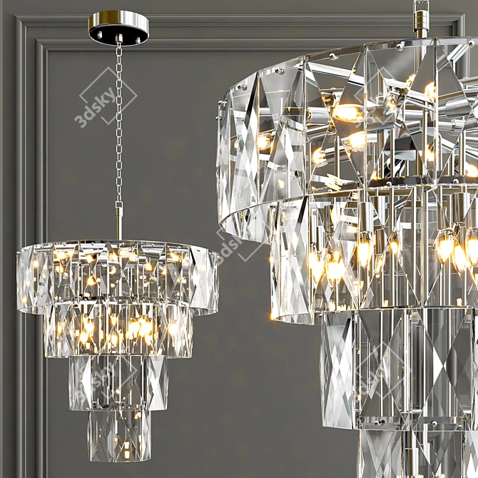 Eichholtz Amazone Chandelier: Elegant Lighting Statement 3D model image 2