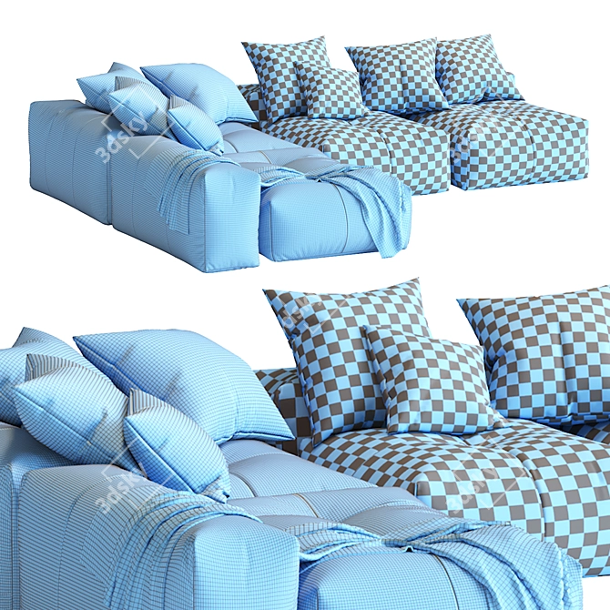 Saba Pixel N_14: Modern Modular Sofa 3D model image 7