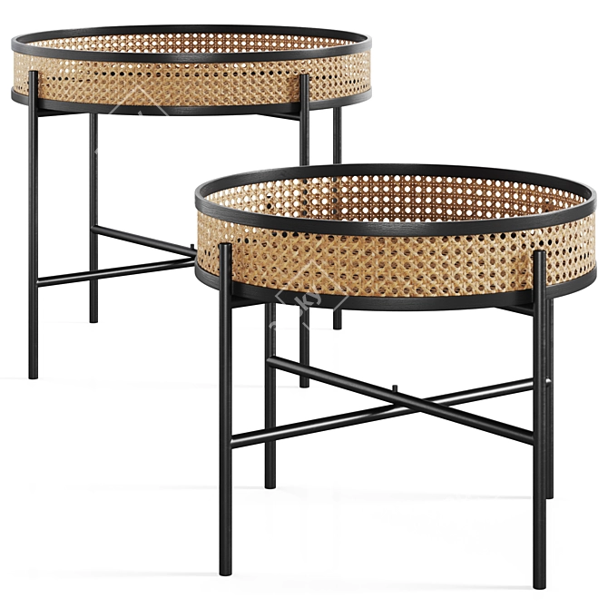 Rattan Accent Tables by Loft Concept 3D model image 1