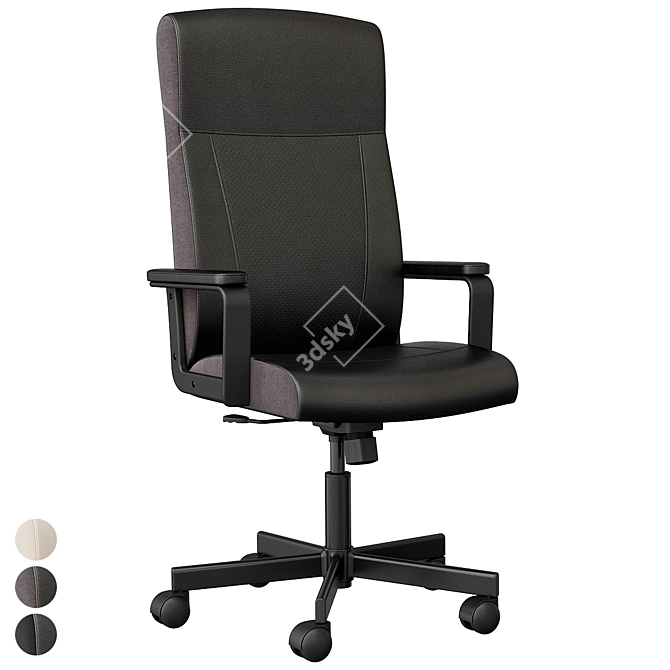 Elegant Millberget Swivel Chair 3D model image 1