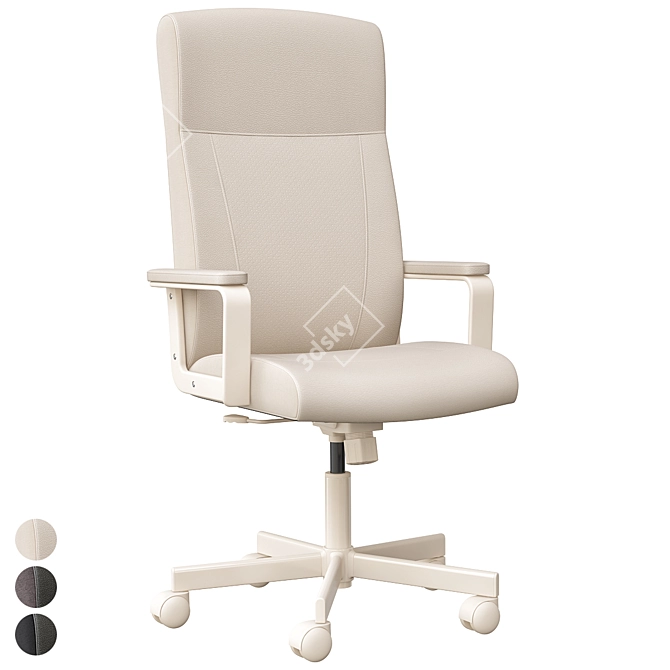 Elegant Millberget Swivel Chair 3D model image 2