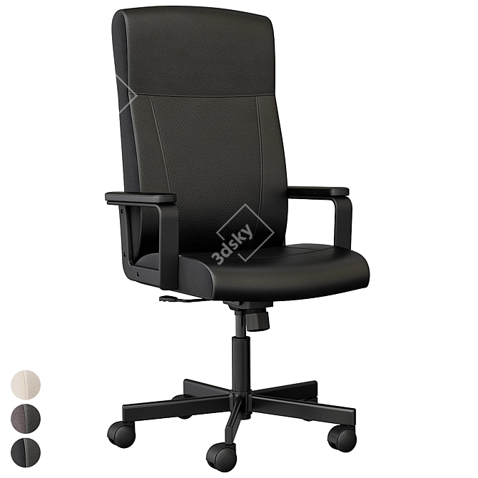 Elegant Millberget Swivel Chair 3D model image 3