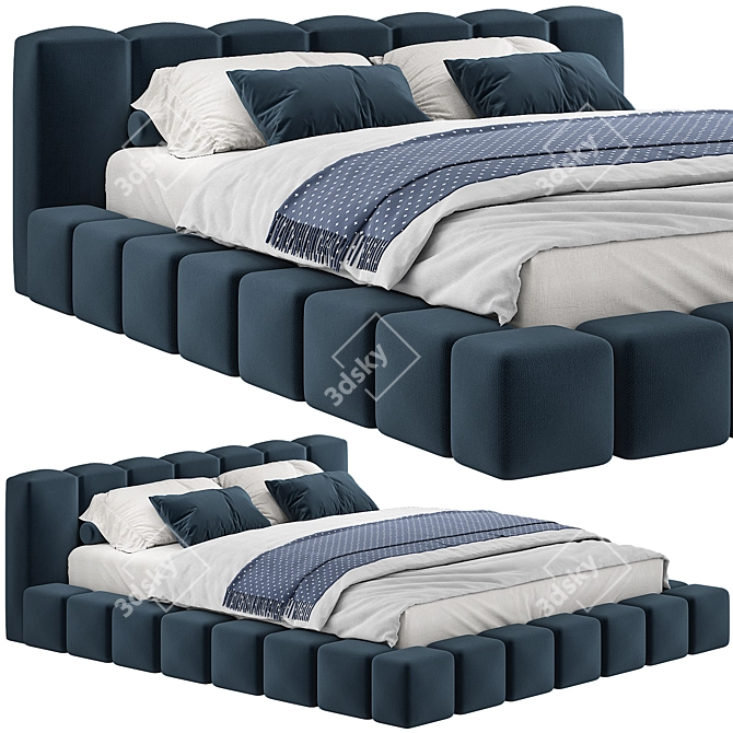 Saba Pixel: Versatile Modern Bed 3D model image 1