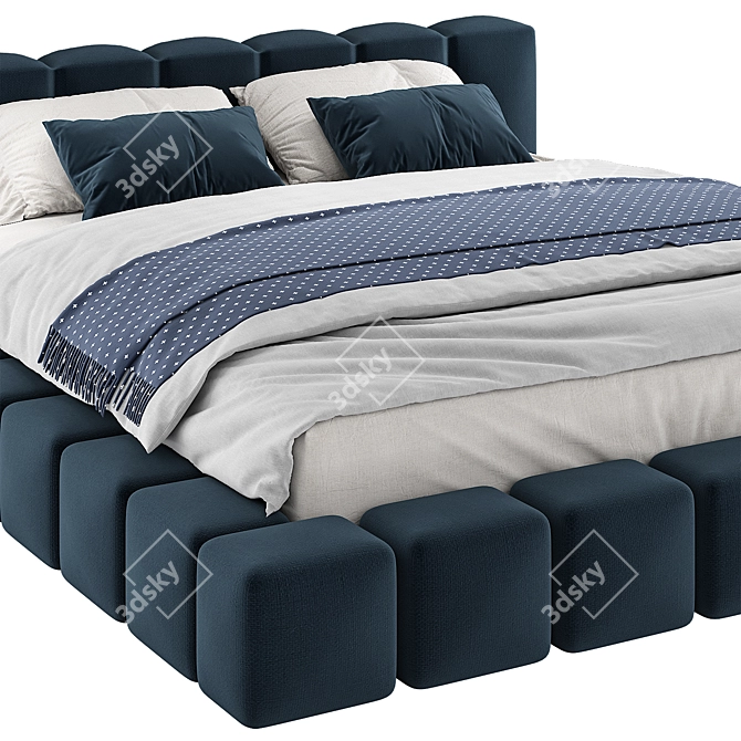 Saba Pixel: Versatile Modern Bed 3D model image 2