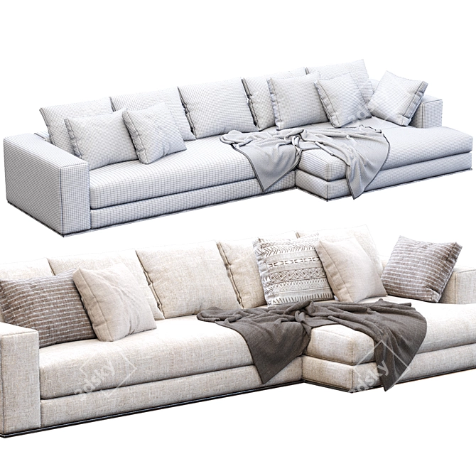 Luxury Hamilton Sofa by Minotti 3D model image 4