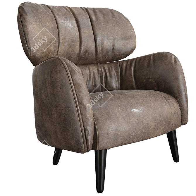 Natuzzi Blossom Armchair: Elegant Comfort for Your Home 3D model image 1