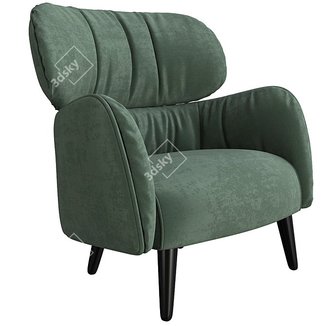 Natuzzi Blossom Armchair: Elegant Comfort for Your Home 3D model image 2