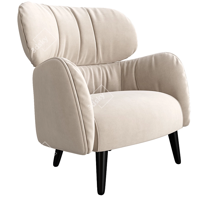 Natuzzi Blossom Armchair: Elegant Comfort for Your Home 3D model image 3