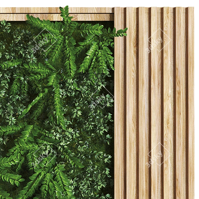 GreenWall Set: Vertical Plant Display 3D model image 3