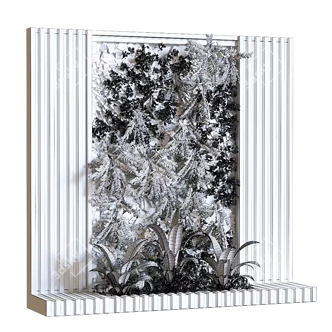 GreenWall Set: Vertical Plant Display 3D model image 5