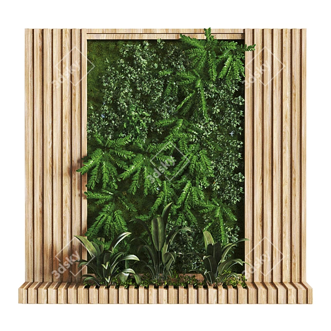 GreenWall Set: Vertical Plant Display 3D model image 6