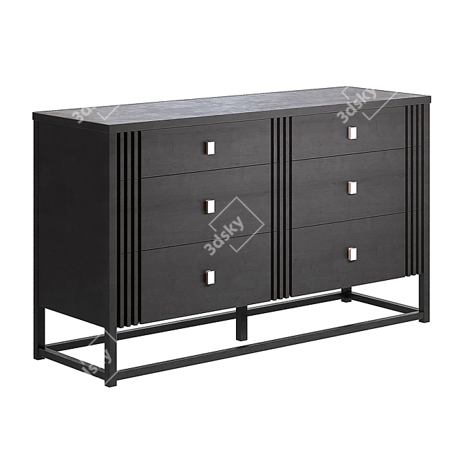 North Side Wide Chest of Drawers 3D model image 1