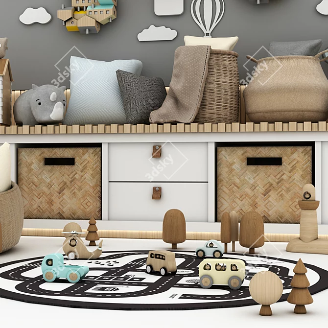 Versatile Toys & Furniture Set 3D model image 4