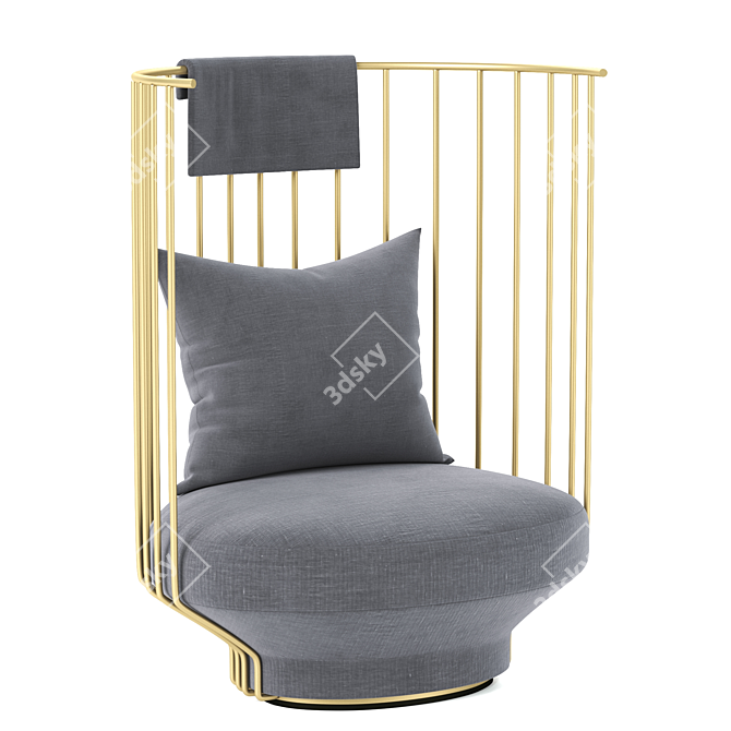 Elegant Paradise Bird Chair 3D model image 1