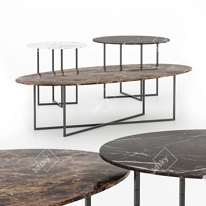 Elegant SABI Coffee Table: Stylish, Versatile. 3D model image 1